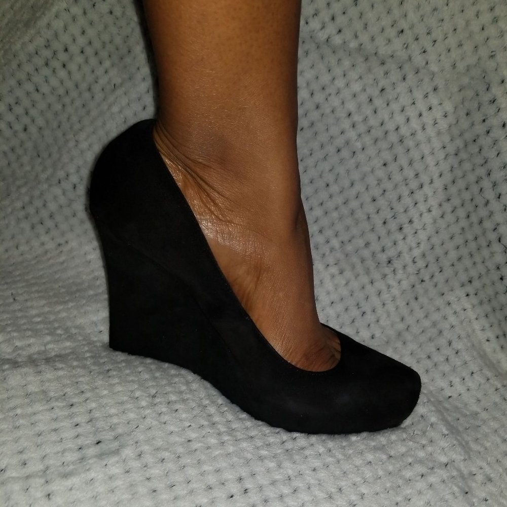 Ann Taylor Lucia Suede Platform Wedge